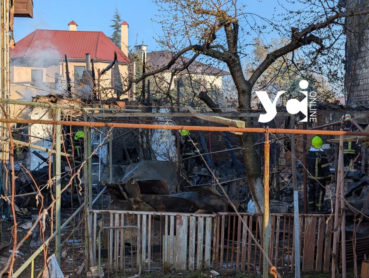 Місце влучання БпЛА 6 квітня