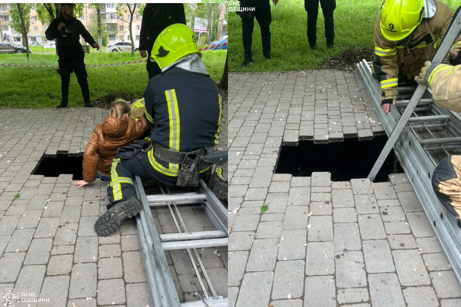 Десятирічна дівчинка провалилася під землю  на Таїрова: дитину врятували рятувальники